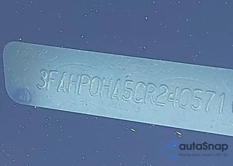 2012 Ford Fusion Se z USA, uszkodzony, nr VIN 3FAHP0HA5CR240571